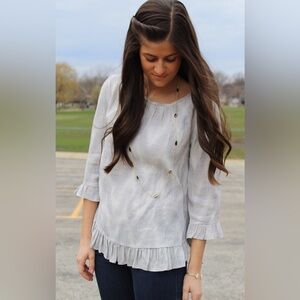 Gap blouse with quarter length sleeve size S